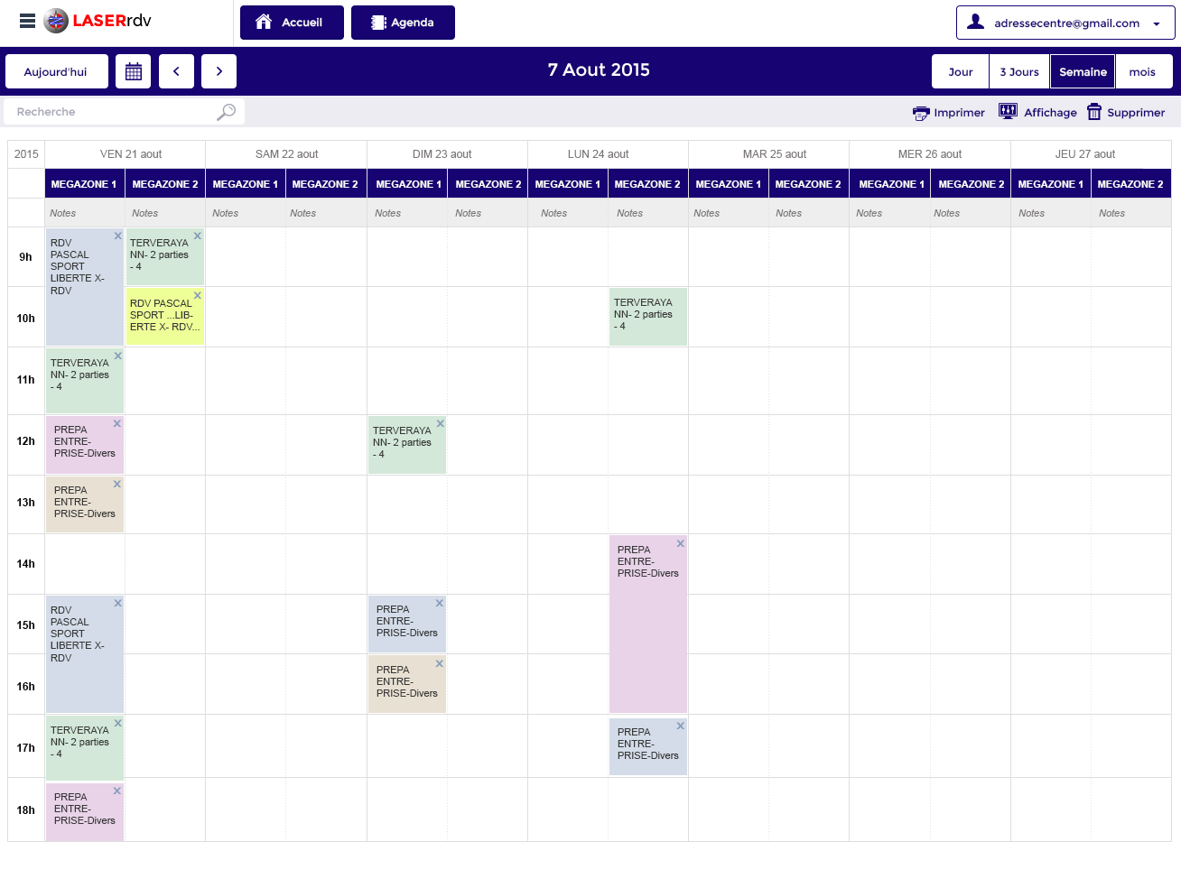 calendrier semaine