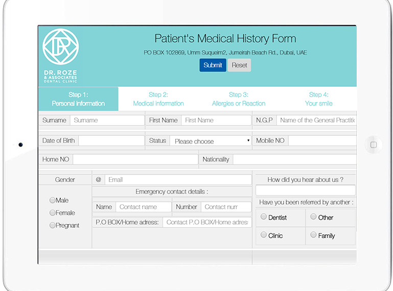 PATIENT REGISTRATION APPLICATION IPAD